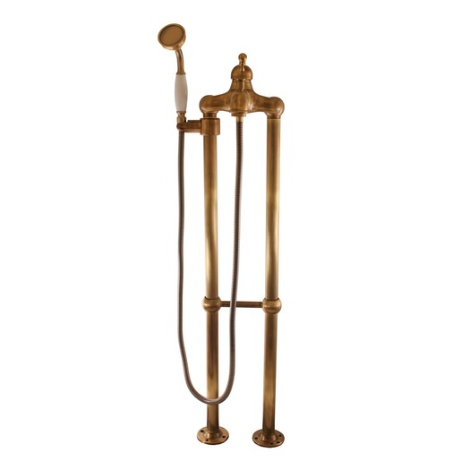 Vanová baterie RAV SLEZÁK Labe se sprchovým setem 150 mm stará mosaz L050.5/2SM RAV SLEZÁK