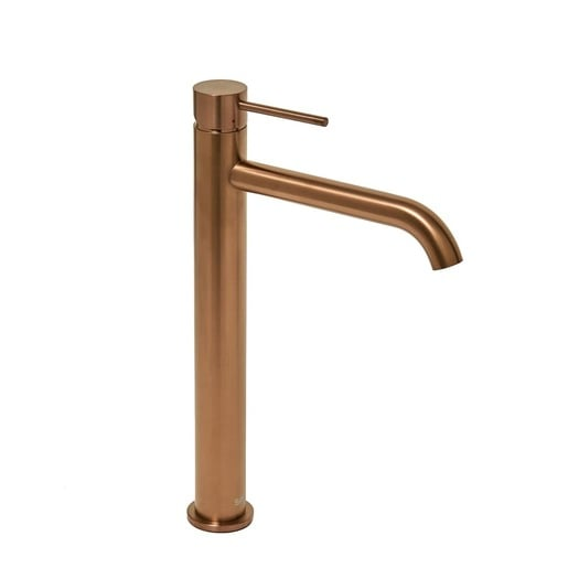 Vysoká umyvadlová baterie SAT Aurum bez výpusti broušená rose gold SATBAUR285BRG SAT