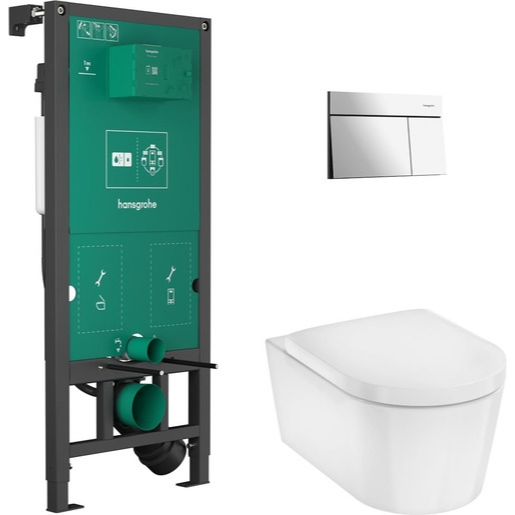 Závěsný WC set do lehkých stěn / předstěnová Hansgrohe 60303000
